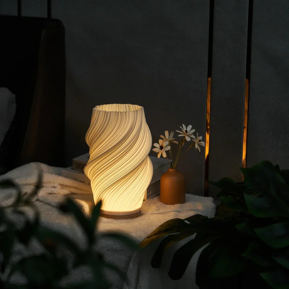 Lampe de Bureau Moderne à Intensité Variable avec Base en Bois Naturel - Design Élégant 3