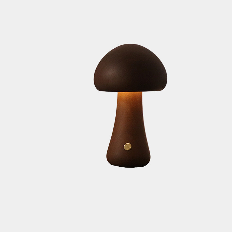 Lampe de Chevet Design en Bois Champignon LED pour Enfants - Éclairage Doux et Apaisant, Ambiance Féérique 0