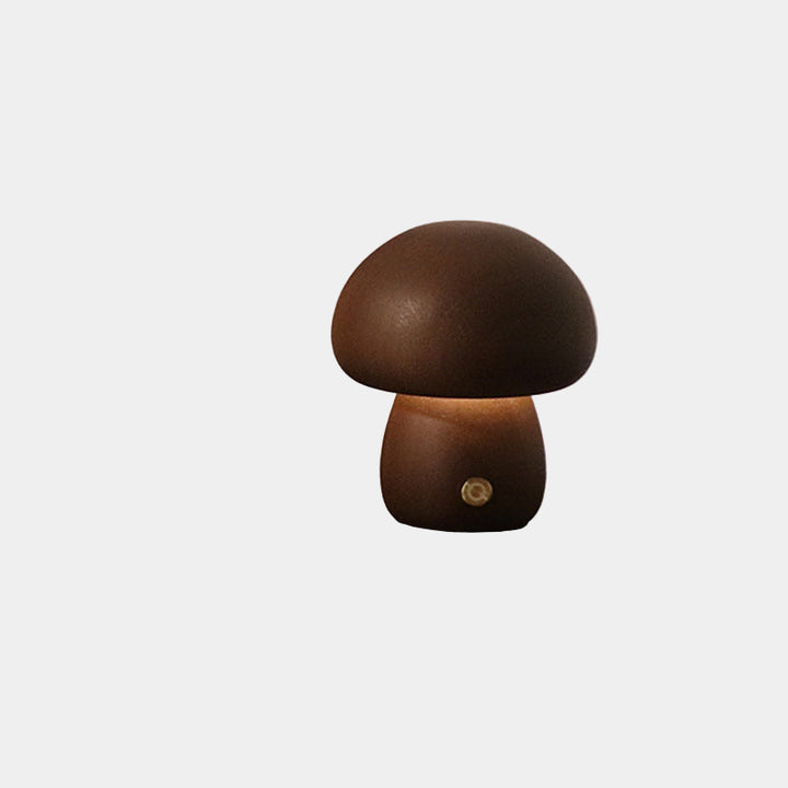 Lampe de Chevet Design en Bois Champignon LED pour Enfants - Éclairage Doux et Apaisant, Ambiance Féérique 13
