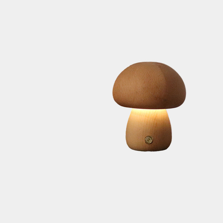 Lampe de Chevet Design en Bois Champignon LED pour Enfants - Éclairage Doux et Apaisant, Ambiance Féérique 15
