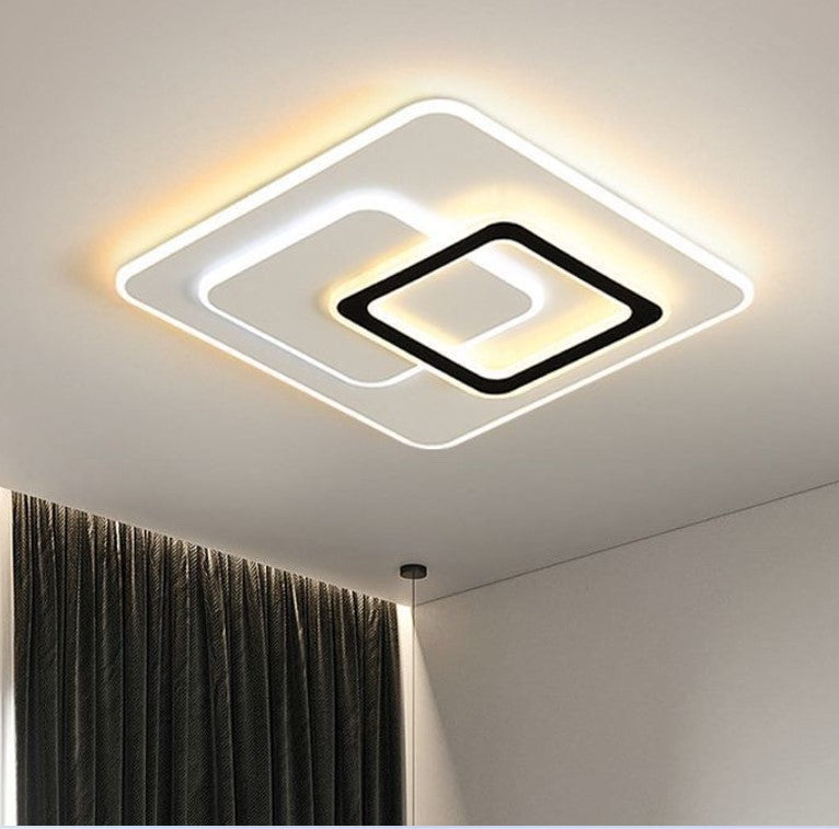 Lampe de Plafond Moderne en Acrylique et Fer Forgé – Éclairage Géométrique Élégant 0