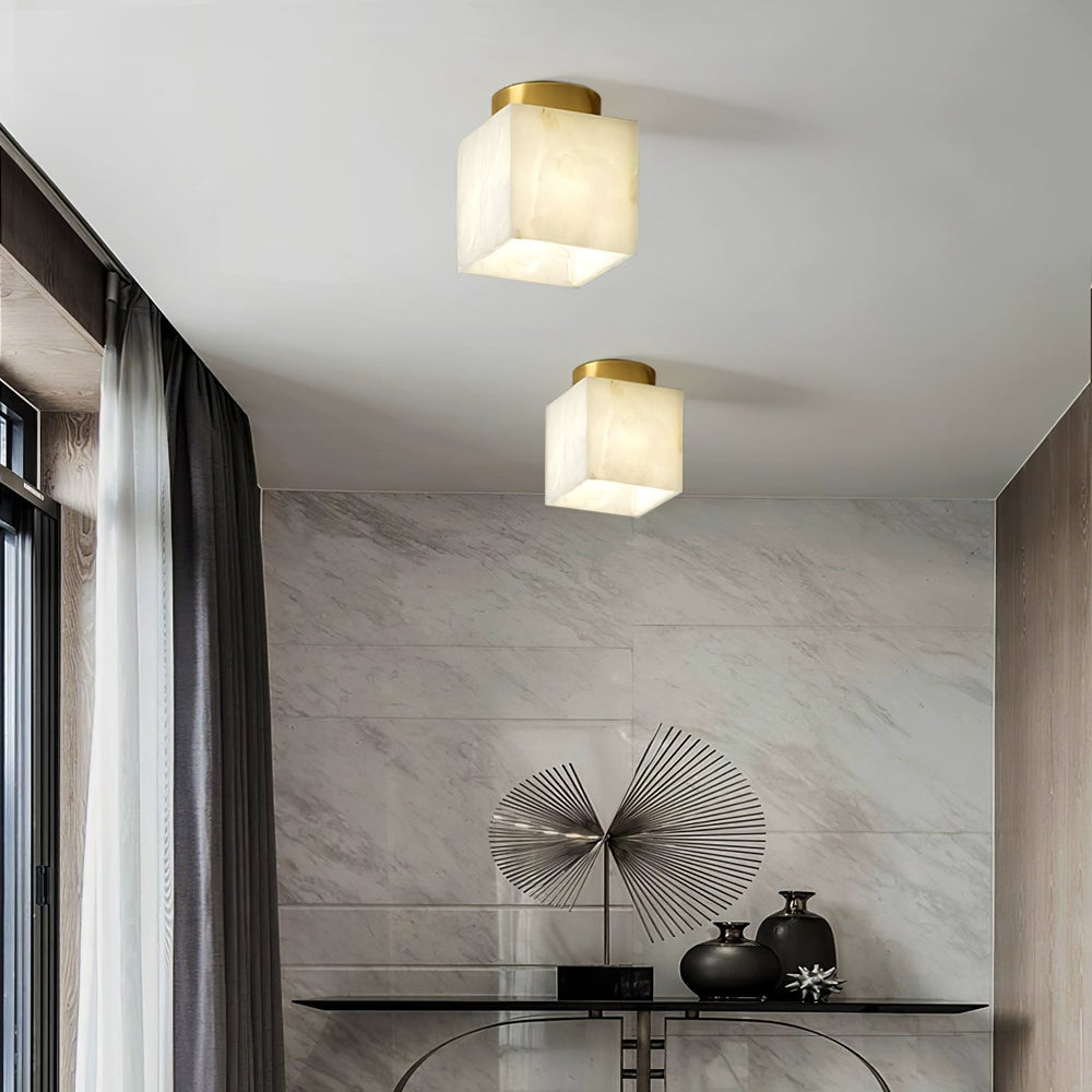 Lampe de Plafond en Albâtre Élégante pour une Ambiance Apaisante 2