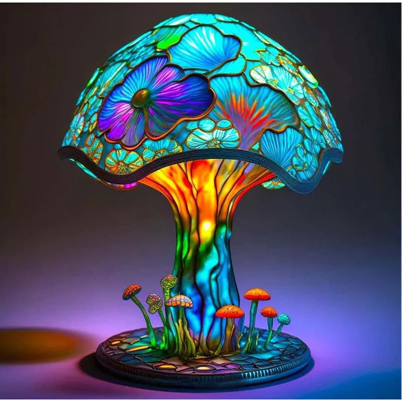 Lampe de Table Champignon Écologique – Éclairage Ambiant en Plastique pour Intérieur Moderne, 20,3 cm 1
