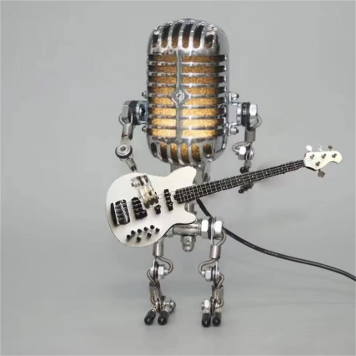 Lampe de Table Design Robot avec Guitare – Éclairage Moderne Multicolore pour Intérieurs Créatifs, 30 cm de Haut 2
