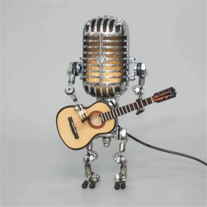 Lampe de Table Design Robot avec Guitare – Éclairage Moderne Multicolore pour Intérieurs Créatifs, 30 cm de Haut 3