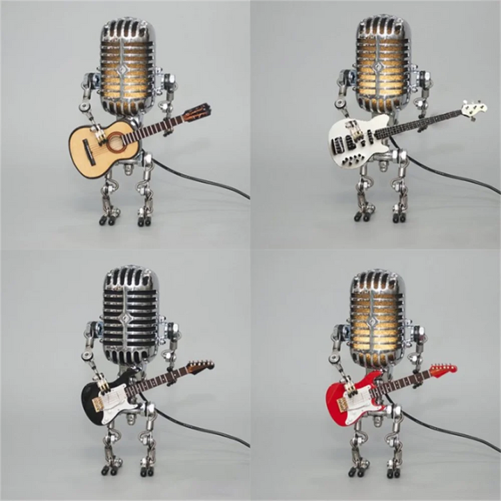 Lampe de Table Design Robot avec Guitare – Éclairage Moderne Multicolore pour Intérieurs Créatifs, 30 cm de Haut 5