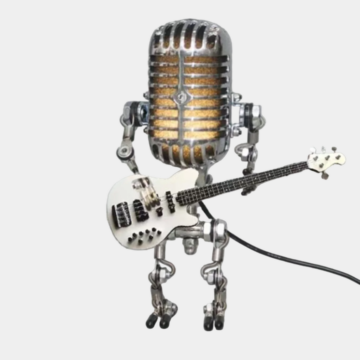 Lampe de Table Design Robot avec Guitare – Éclairage Moderne Multicolore pour Intérieurs Créatifs, 30 cm de Haut 6