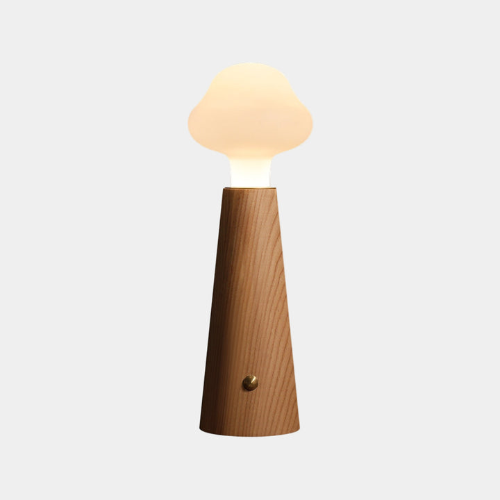 Lampe de Table Élégante en Bois avec Éclairage Doux – Idéale pour Chambre et Bureau, 14 cm x 42 cm 0