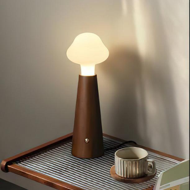 Lampe de Table Élégante en Bois avec Éclairage Doux – Idéale pour Chambre et Bureau, 14 cm x 42 cm 4