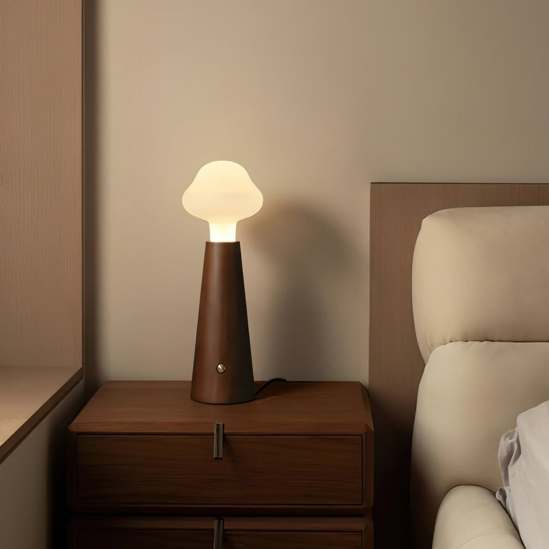 Lampe de Table Élégante en Bois avec Éclairage Doux – Idéale pour Chambre et Bureau, 14 cm x 42 cm 6
