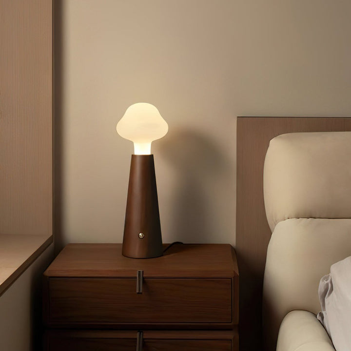 Lampe de Table Élégante en Bois avec Éclairage Doux – Idéale pour Chambre et Bureau, 14 cm x 42 cm 6