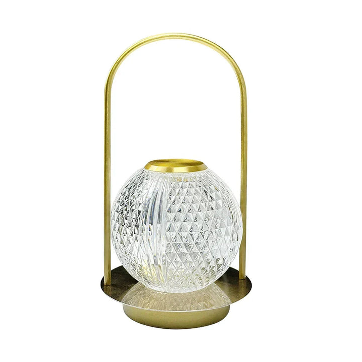 Lampe de Table Élégante en Métal et Verre avec Cristal Brillant – Design Sophistiqué pour Ambiance Chaleureuse 2