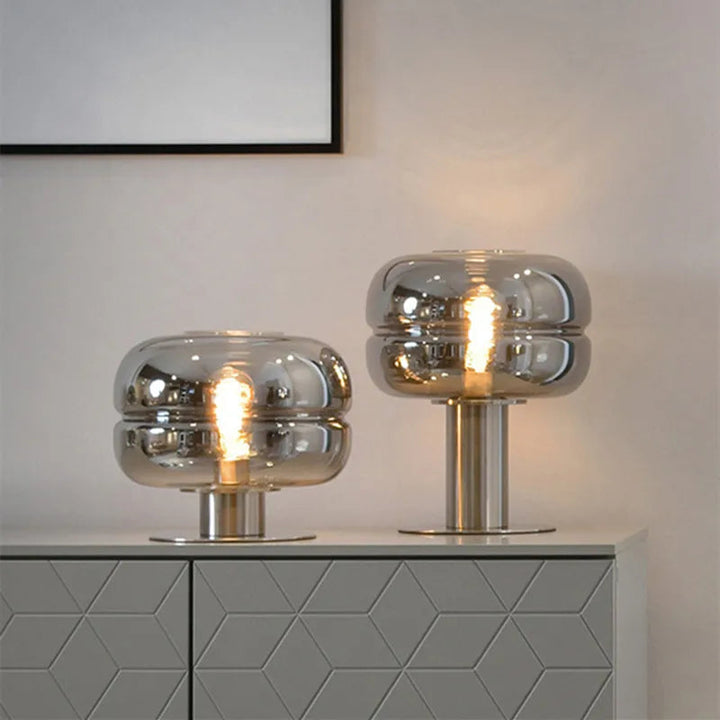 Lampe de Table Moderne en Verre et Métal – Éclairage Élégant pour Salon et Chambre, Design Chic et Ambiance Confortable 1