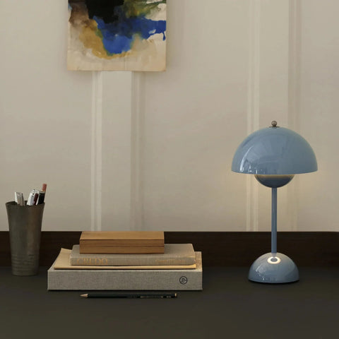 Lampe de Table Rechargeable Sans Fil LED Design Aurora - Luminosité Réglable 3 Niveaux, Élégante et Pratique pour Intérieur 1
