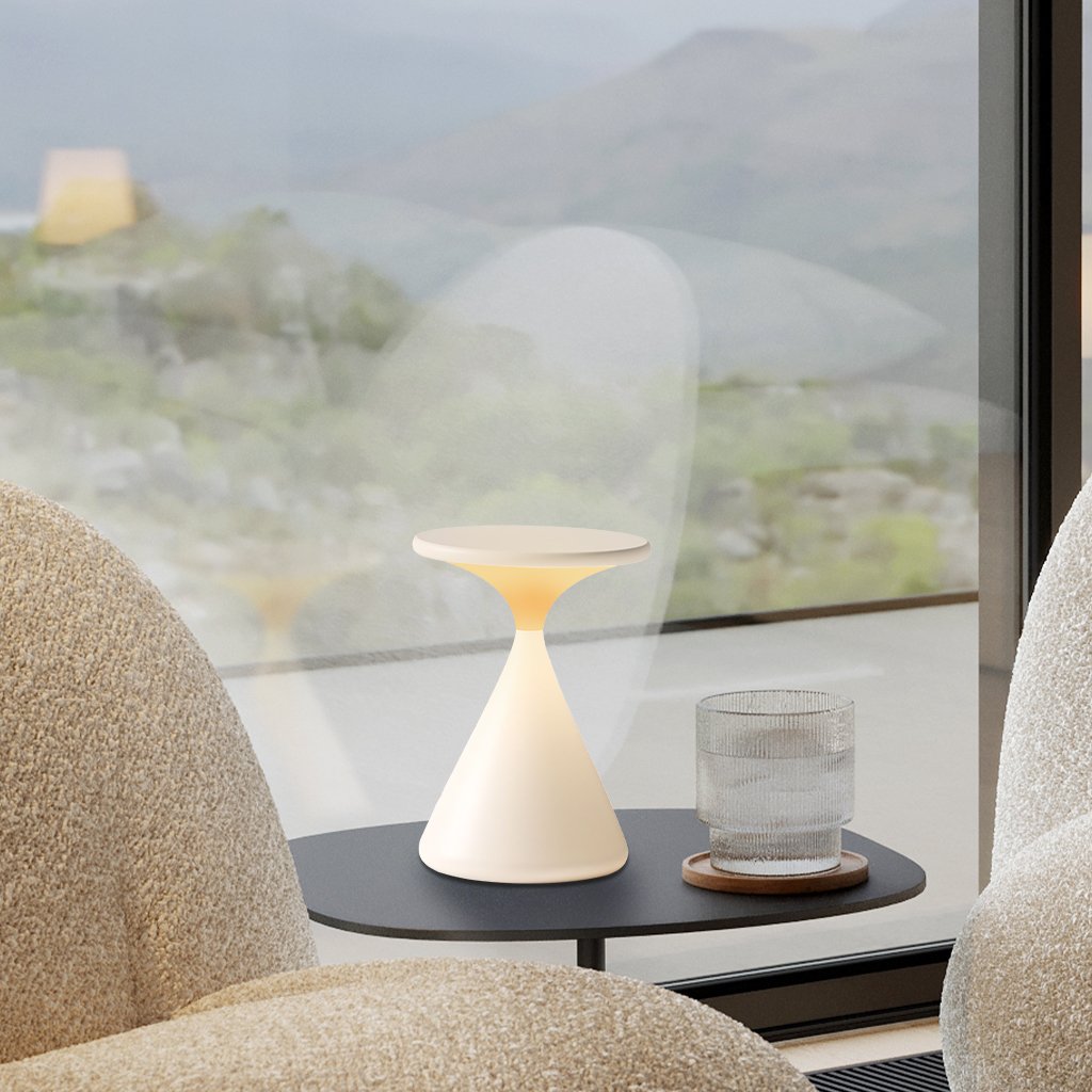 Lampe de Table Sans Fil Rechargeable Amos Zandloper – Design Sablier avec Lumière Chaude pour Intérieur Élégant 3