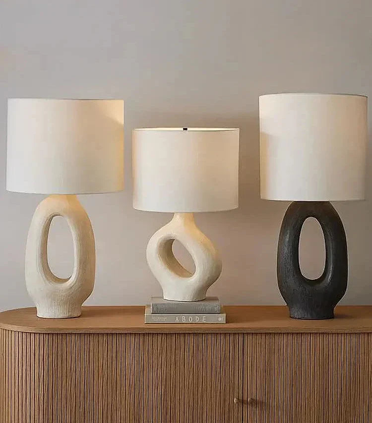 Lampe de Table Wabi-Sabi en Résine ABS – Design Brut et Naturel pour Salon et Chambre 1