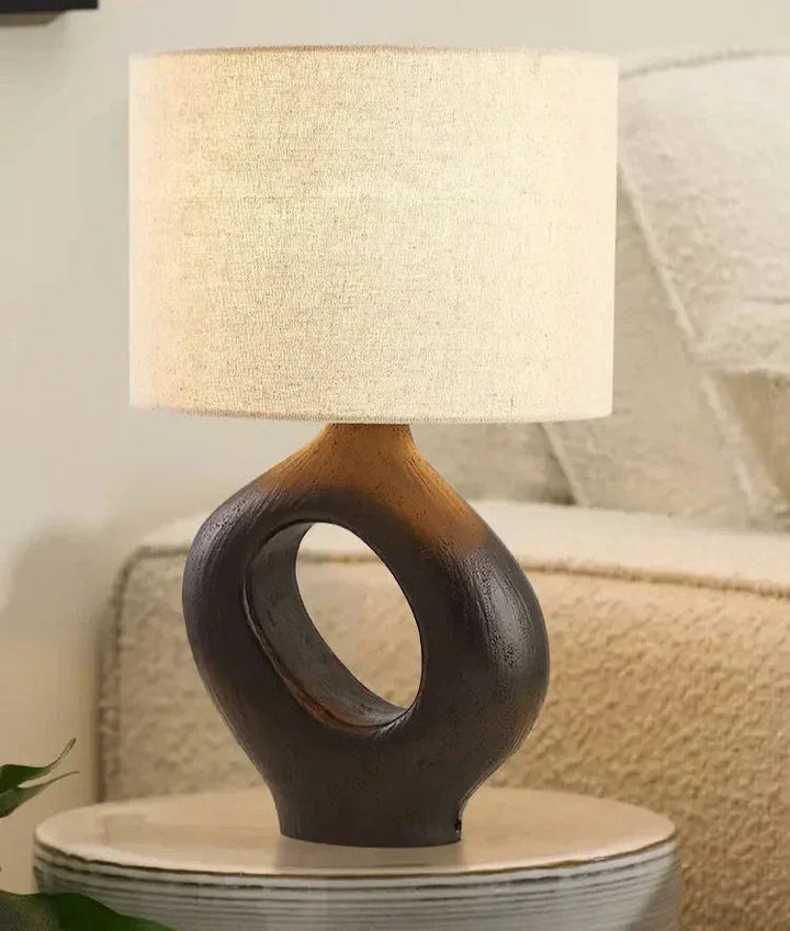 Lampe de Table Wabi-Sabi en Résine ABS – Design Brut et Naturel pour Salon et Chambre 2