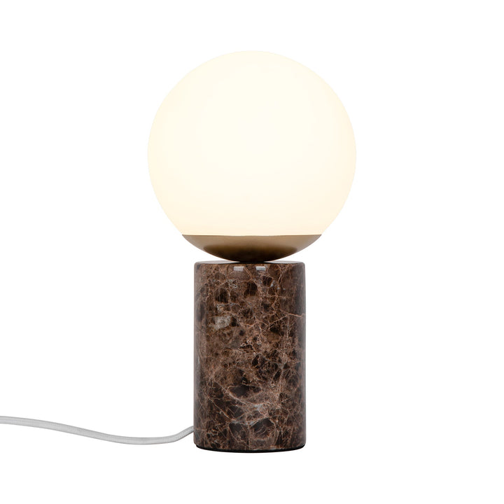 Lampe de Table en Marbre avec Abat-Jour en Verre – Design Art Déco Élégant 2