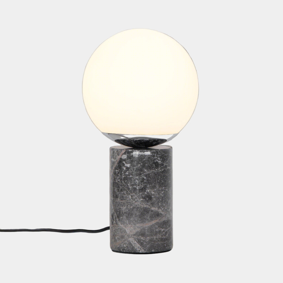 Lampe de Table en Marbre avec Abat-Jour en Verre – Design Art Déco Élégant 5