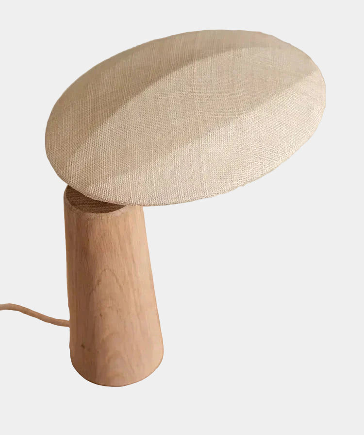 Lampe en Bois Naturel Minimaliste avec Éclairage LED Apaisant – Lampe de Chevet Bois pour Salon et Bureau 0