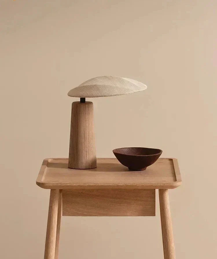 Lampe en Bois Naturel Minimaliste avec Éclairage LED Apaisant – Lampe de Chevet Bois pour Salon et Bureau 1