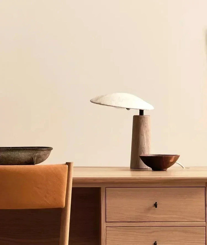Lampe en Bois Naturel Minimaliste avec Éclairage LED Apaisant – Lampe de Chevet Bois pour Salon et Bureau 2