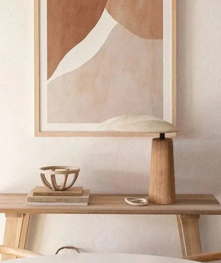 Lampe en Bois Naturel Minimaliste avec Éclairage LED Apaisant – Lampe de Chevet Bois pour Salon et Bureau 3