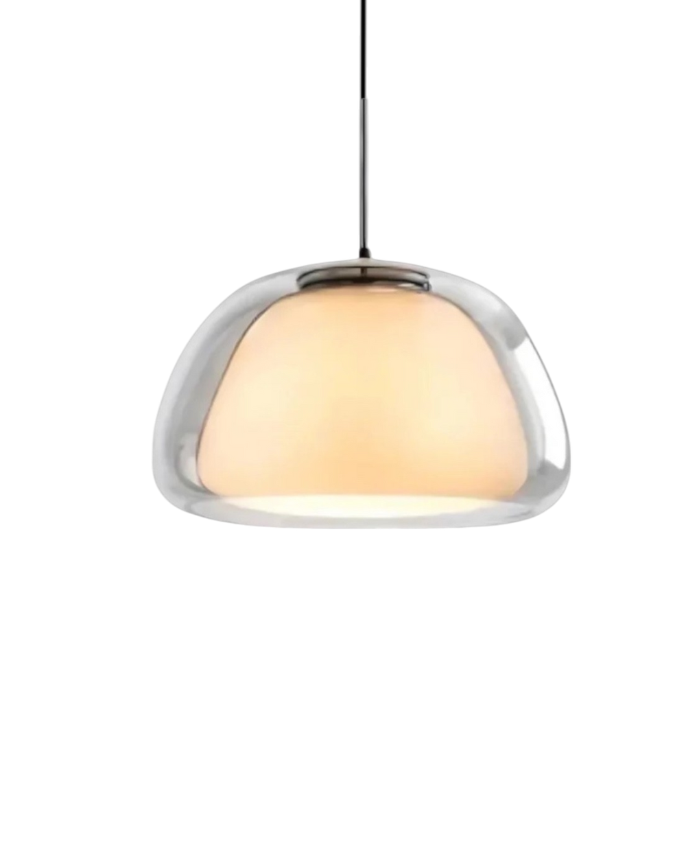 Lampe en Verre Dôme avec Accent en Cristal – Éclairage Élégant pour Intérieurs Modernes 1