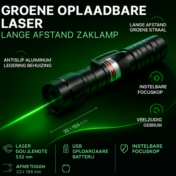 Rechargeable Green Laser Pen Long Range Presentations Astronomy