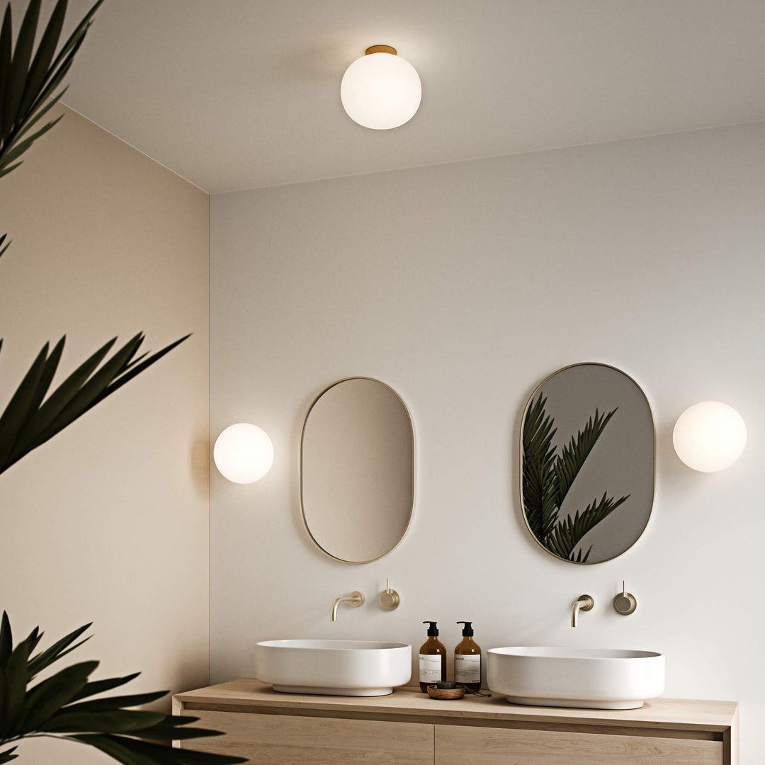 Luminaire Plafonnier Design en Verre Soufflé pour Éclairage de Cuisine Plafond, 27,5 cm 2