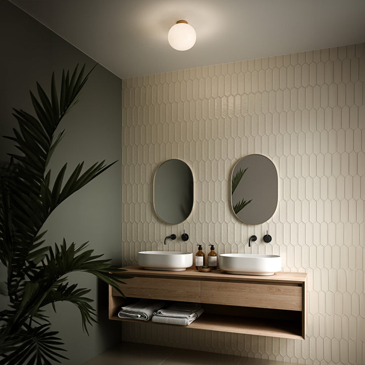 Luminaire Plafonnier Design en Verre Soufflé pour Éclairage de Cuisine Plafond, 27,5 cm 3