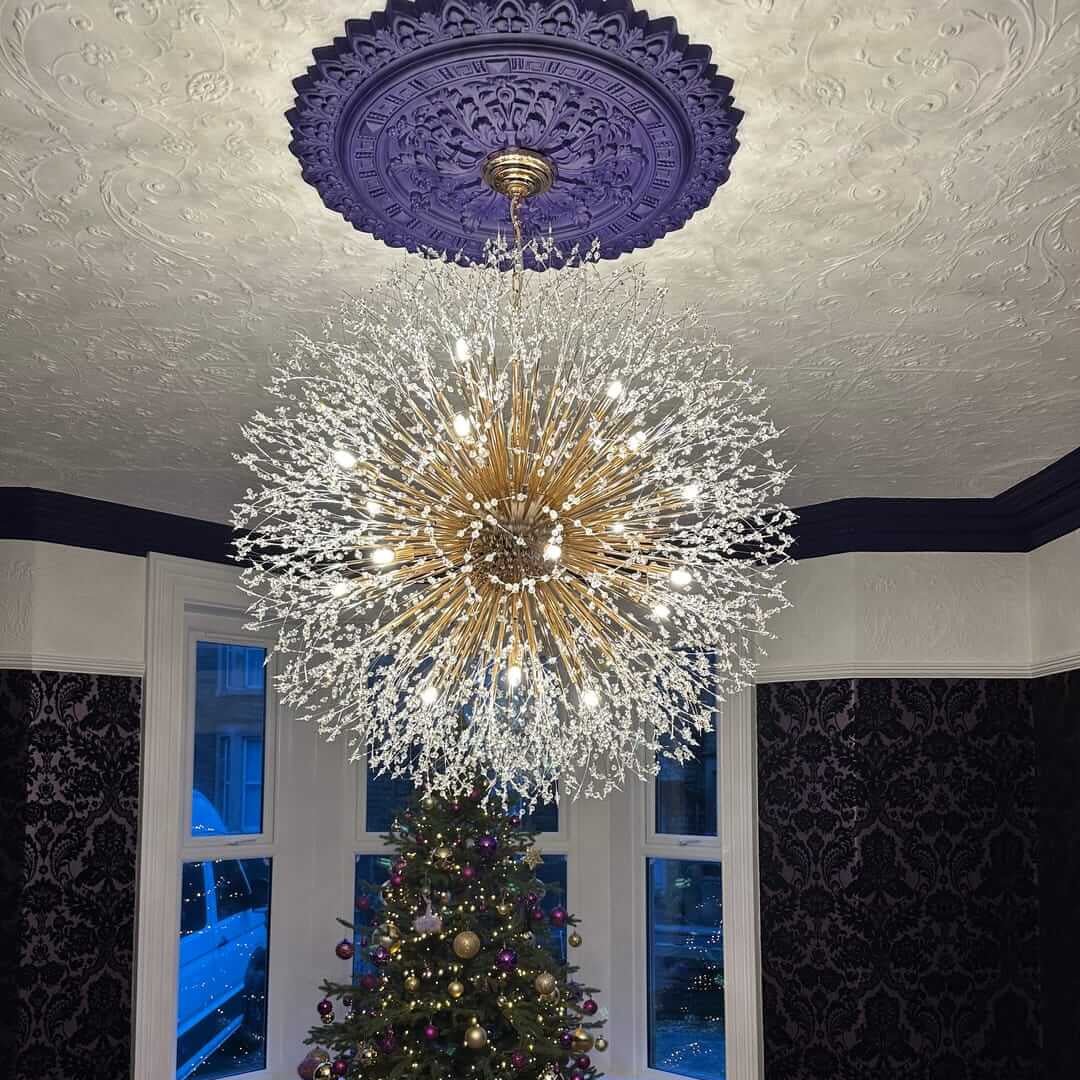 Lustre Moderne Sputnik avec 20 Points Lumineux – Design Étoilé Élégant pour Salon et Bureau 7
