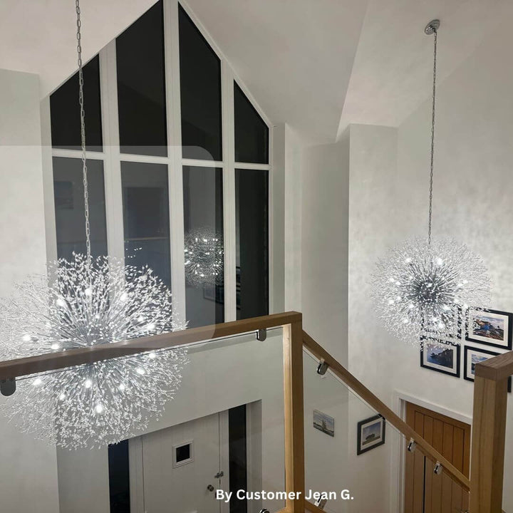 Lustre Moderne Sputnik avec 20 Points Lumineux – Design Étoilé Élégant pour Salon et Bureau 8