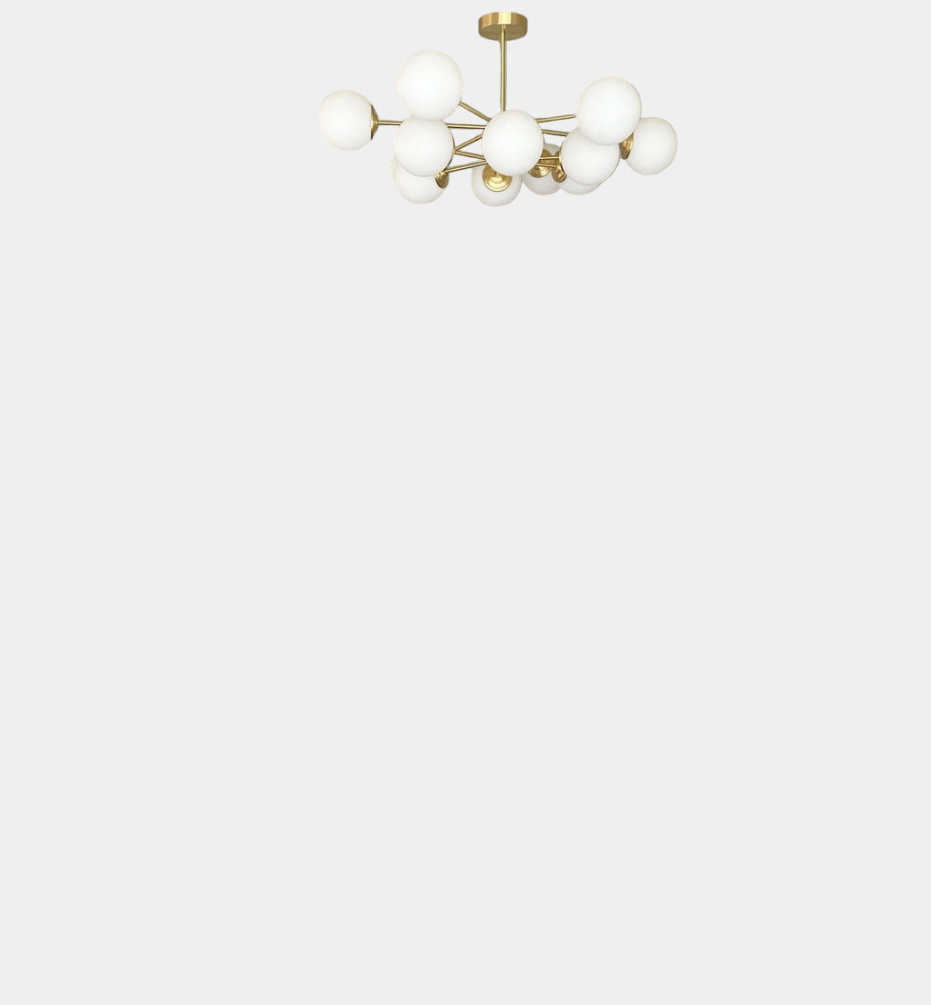 Lustre Moderne en Verre Opale Design Spoutnik – Luminaire Suspendu Réglable pour Chambre et Salle à Manger 10