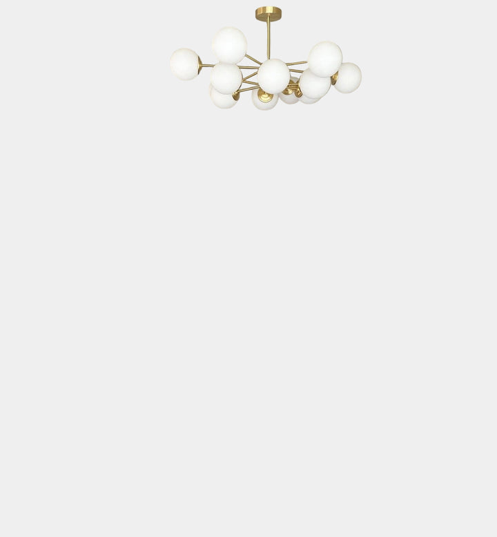 Lustre Moderne en Verre Opale Design Spoutnik – Luminaire Suspendu Réglable pour Chambre et Salle à Manger 10