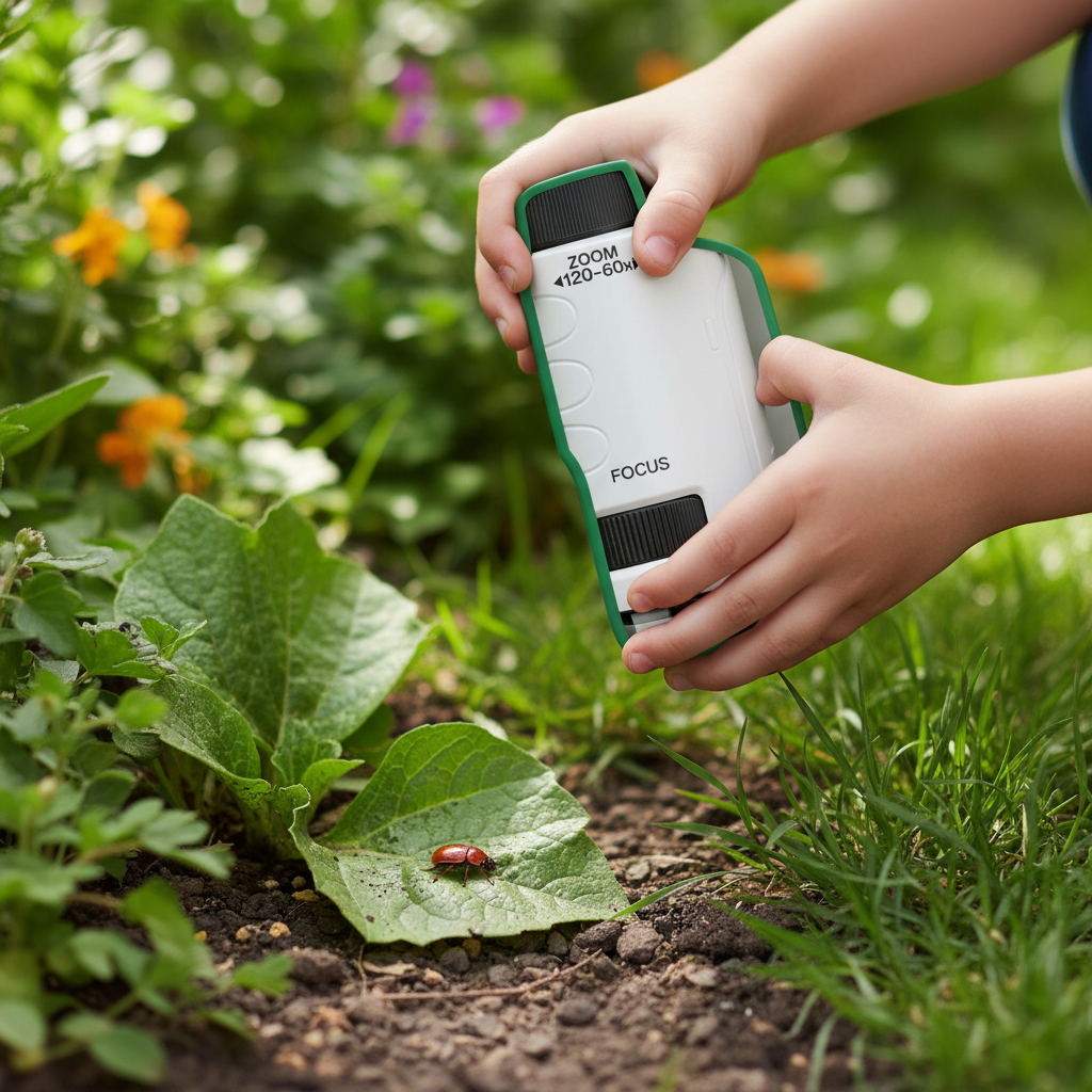Kids Microscope Outdoor Nature Exploration Science Toy Learning