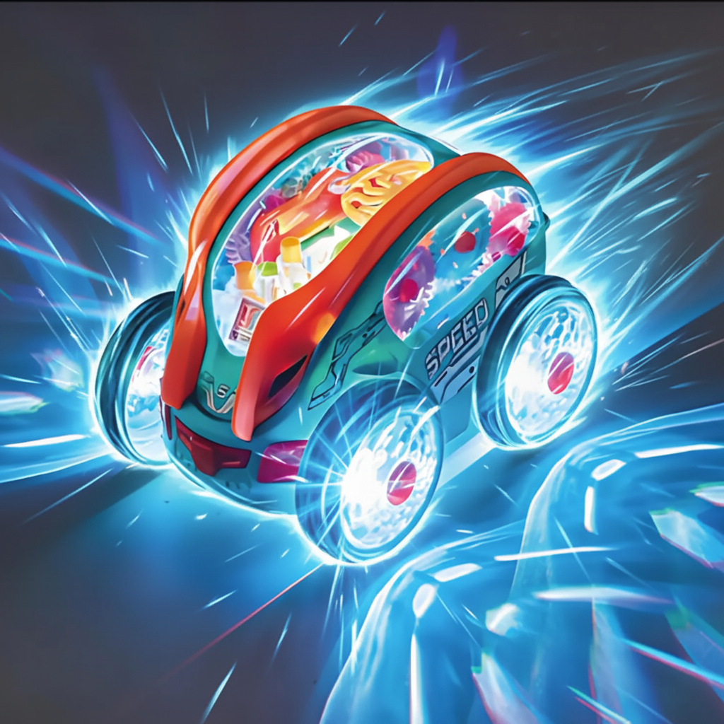 Kids Toy Car LED Light Music Stunt Car Spinning Action Toy