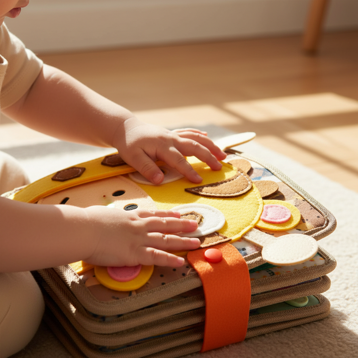 Busy Board Book Toddler Montessori Sensory Activity Learning Toy