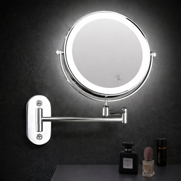 Makeup Mirror LED Wall Mounted Rechargeable Adjustable Lighting