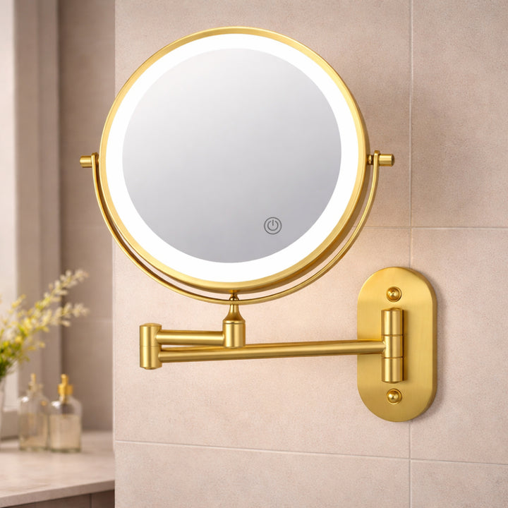Makeup Mirror LED Wall Mounted Rechargeable Adjustable Lighting