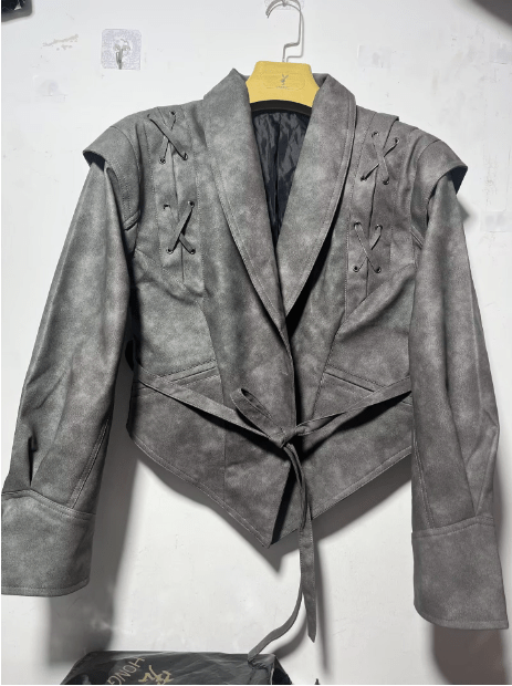 Manteau Hiver Femme Long avec Ceinture à Nouer en PU – Élégant et Confortable pour un Style Moderne 5