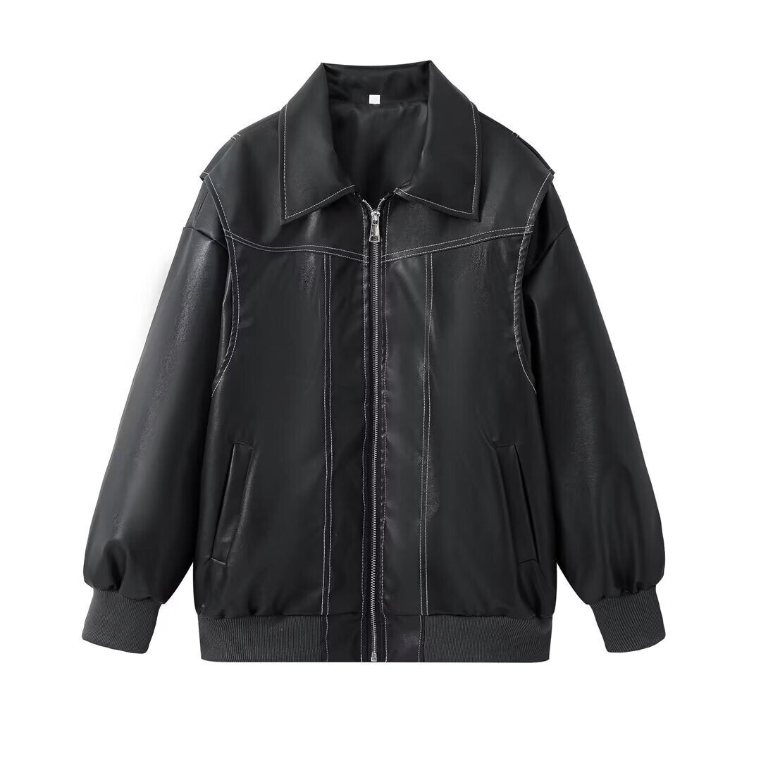 Manteau Hiver Femme Surdimensionné en PU Doux – Long, Confortable et Tendance 0