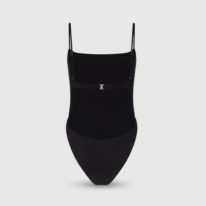 Costume da bagno donna con pantaloni a gamba larga, spalline regolabili, due pezzi