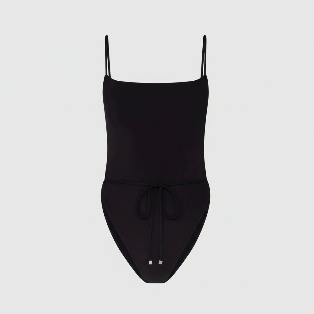 Costume da bagno donna con pantaloni a gamba larga, spalline regolabili, due pezzi