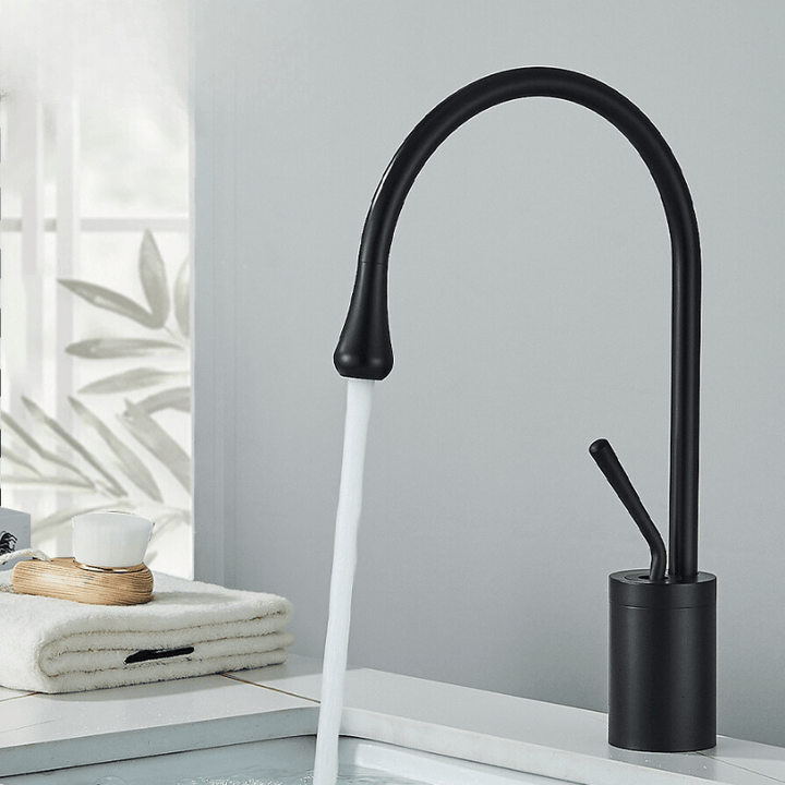 Mélangeur d'Évier en Laiton Doré Brossé – Robinetterie Salle de Bain Élégante et Pratique avec Installation Facile 2