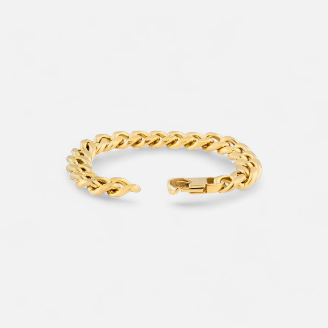 Celzoir | Men's Elegant Mesh Bracelet in Gold Steel