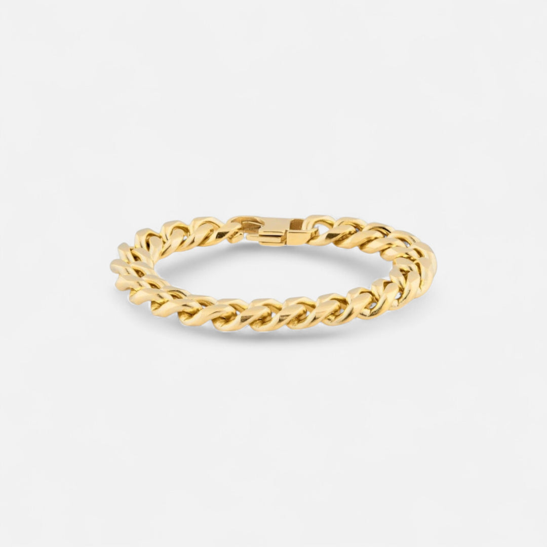 Celzoir | Men's Elegant Mesh Bracelet in Gold Steel