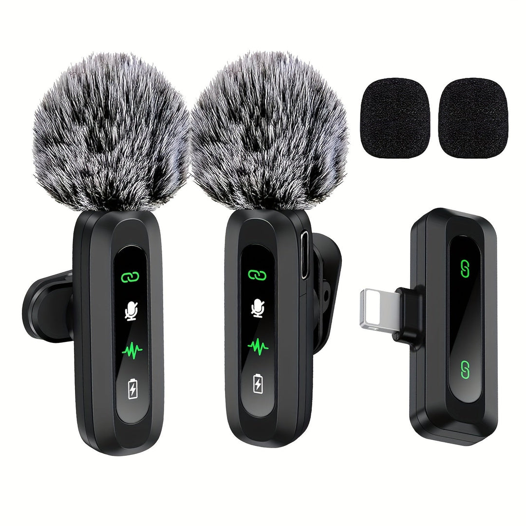 Microphone Cravate Sans Fil USB-C Compact pour Smartphones et Tablettes – Enregistrement Haute Qualité avec Pare-Vent Intégré 1