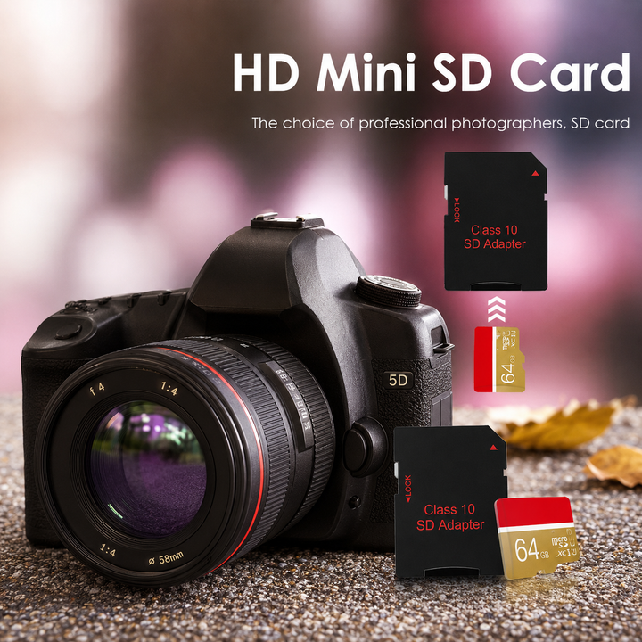 MicroSD Memory Card – High-Speed Class 10, UHS-I U3, MicroSDXC & TF Storage (8GB–256GB)