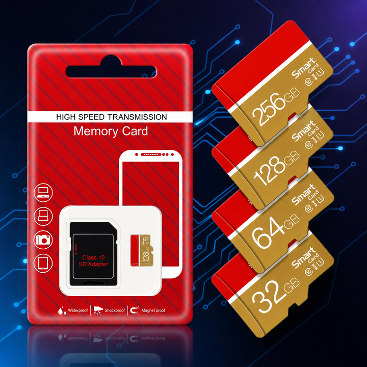 MicroSD Memory Card – High-Speed Class 10, UHS-I U3, MicroSDXC & TF Storage (8GB–256GB)